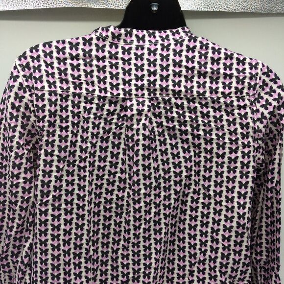 Gap Maternity White Long Sleeve Tunic w/Black and Lavender Butterflies Size S - Picture 5 of 11